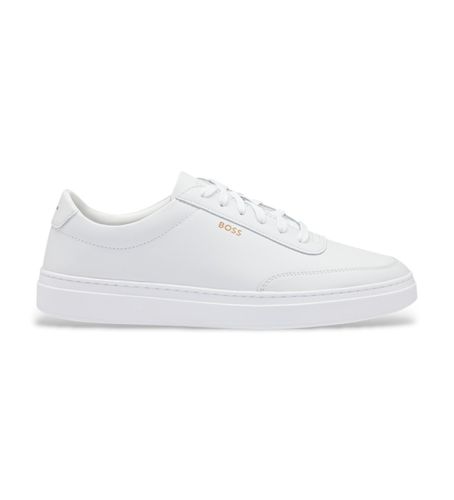 Kieran Leather Sneakers (42), Cuir, Blanc, Plat, Lacets, Casuel - BOSS - Modalova