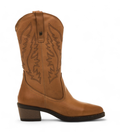 Bottes en cuir Teo marron (37), 5 à 8 cm, Aucun, Casuel - MTNG - Modalova