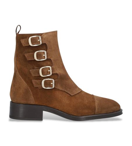 Bottines en cuir Couture marron (36), 3 à 5 cm, Fermeture éclair, Casuel - Alpe - Modalova