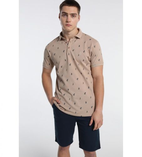 Polo Pique Mini Print (XL), Casuel, Coton, Manche courte - Six Valves - Modalova