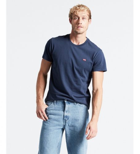 Til mænd. 56605-0017 Original navy T-shirt (S), Casual, Bomuld, Korte ærmer, Bæredygtig, Blå - Levi's - Modalova