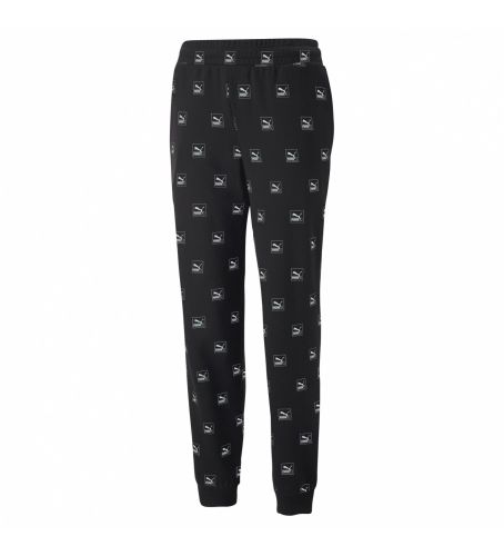 Til kvinder. 53706001 Brand Love AOP FL bukser (M), Casual, Sport, Bomuld, Multisport, Polyester, Bæredygtig - Puma - Modalova