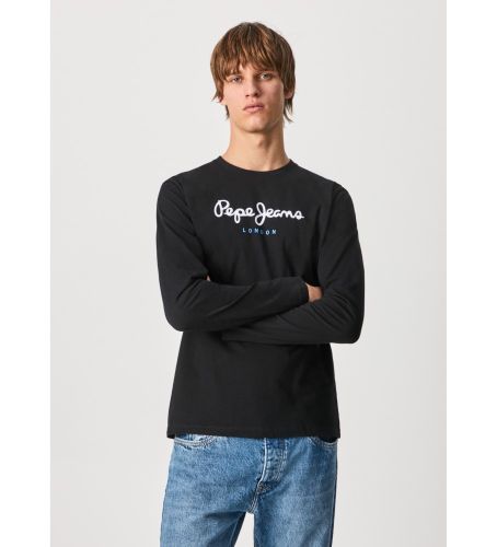 Til mænd. PM508209 Eggo Long T-shirt N (M), Casual, Bomuld, Lange ærmer - Pepe Jeans - Modalova