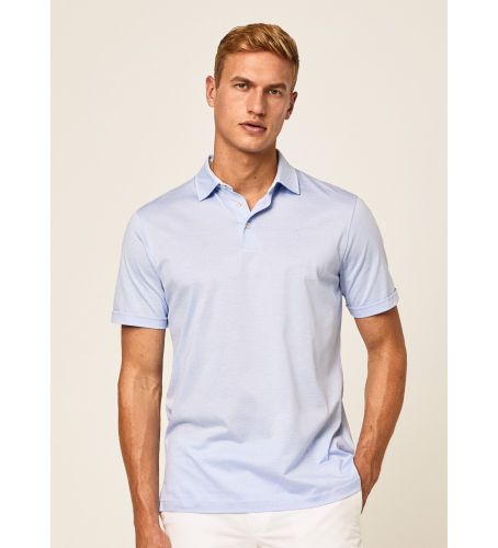 Til mænd. HM563120 Polo Fil A Fil Blzr Polo (L), , Casual, Bomuld, Korte ærmer - Hackett London - Modalova