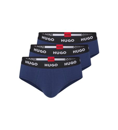 Til mænd. 50469763 Pakke med 3 bomuldselastikslips i Navy Logo (L), Afslappet - HUGO - Modalova