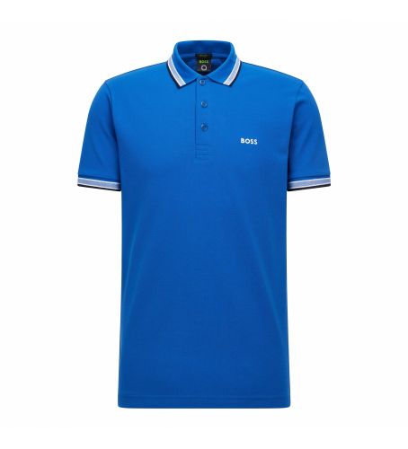 Til mænd. 50469055 Regular fit poloshirt med detaljer Logo (S), Casual, Bomuld, Korte ærmer - BOSS - Modalova