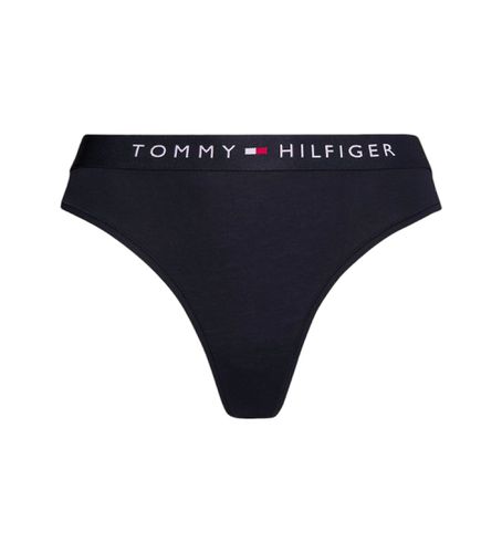 Til kvinder. UW0UW04146 Tanga med logo i taljen navy (XS), Afslappet, Bomuld, Bæredygtig, Blå - Tommy Hilfiger - Modalova