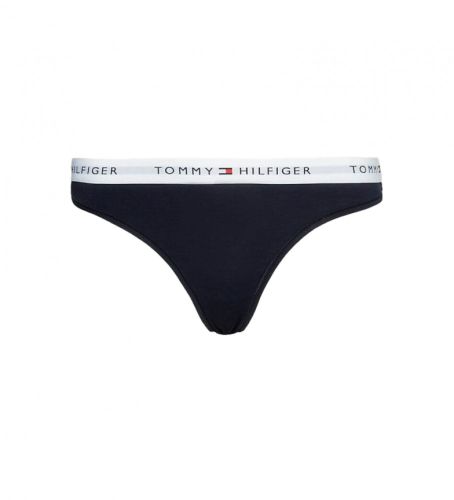 Til kvinder. UW0UW03835 G-streng med logo på linningen navy (XS), Afslappet, Bomuld - Tommy Hilfiger - Modalova
