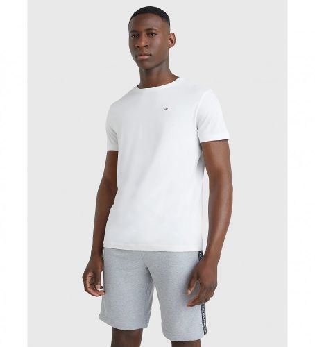 Til mænd. 2S87904671 T-shirt i økologisk bomuld (L), Casual, Korte ærmer, Økologisk bomuld, Bæredygtig - Tommy Hilfiger - Modalova