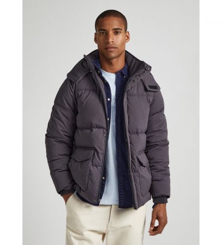 Til mænd. PM402837 Pufferjakke Biel mørkegrå (L), , Casual, Polyester, Lange ærmer - Pepe Jeans - Modalova