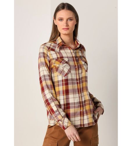 Til kvinder. 431182438 ternet flannel-denimskjorte (XS), Casual, Viscose, Lange ærmer - Lois Jeans - Modalova