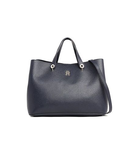 Til kvinder. AW0AW15177 Navy Satchel-taske (OSFA), Casual, Polyuretan - Tommy Hilfiger - Modalova