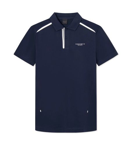 Til mænd. HM563271 Polo Hs Tape navy (S), Casual, Bomuld, Korte ærmer, Blå - Hackett London - Modalova