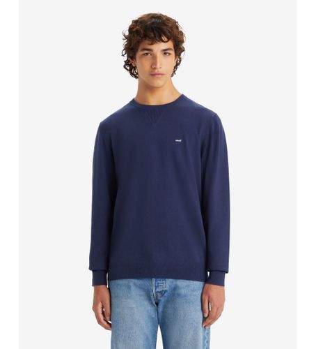 Til mænd. A7207-0002 Housemark navy letvægts-pullover (XS), Casual, Bomuld, Lange ærmer - Levi's - Modalova