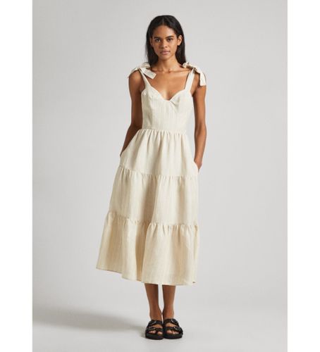 Til kvinder. PL953473 Emereal kjole (S), Casual, Linned, Uden ærmer/stropper, Bæredygtig - Pepe Jeans - Modalova