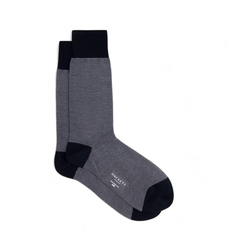 Til mænd. HMU30042 Sokker Birds Eye navy (S-M), Afslappet, Bomuld - Hackett London - Modalova