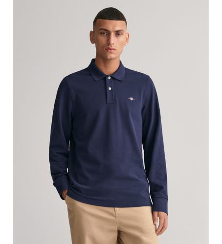 Til mænd. 2230 Shield pique polo shirt navy (XS), Casual, Bomuld, Lange ærmer - Gant - Modalova