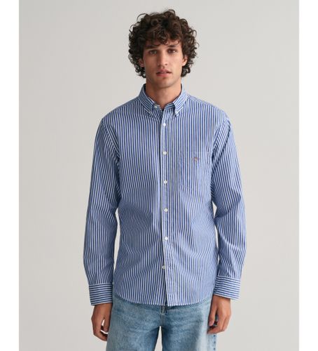 Til mænd. 3000130 Blåstribet poplinskjorte Regular Fit (S), Casual, Bomuld, Klassisk, Lange ærmer - Gant - Modalova