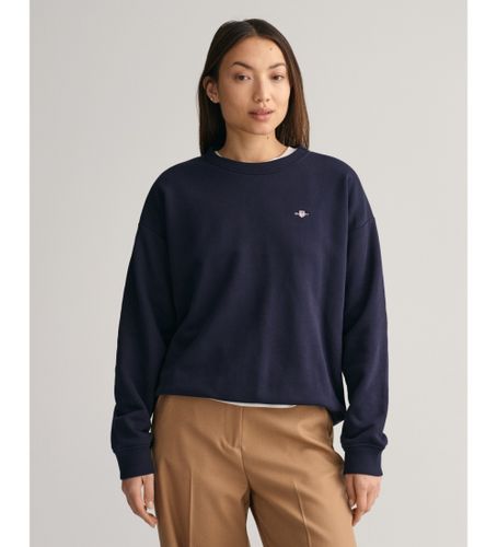 Til kvinder. 4204675 Shield navy sweatshirt med rund hals (M), Casual, Bomuld, Lange ærmer - Gant - Modalova