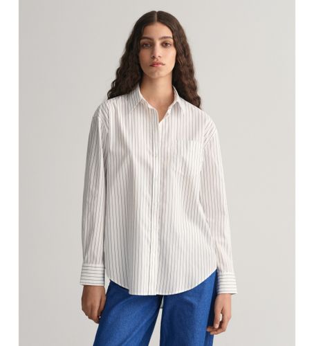 Til kvinder. 4300239 Relaxed Fit hvidstribet poplinskjorte (34), Casual, Bomuld, Lange ærmer - Gant - Modalova