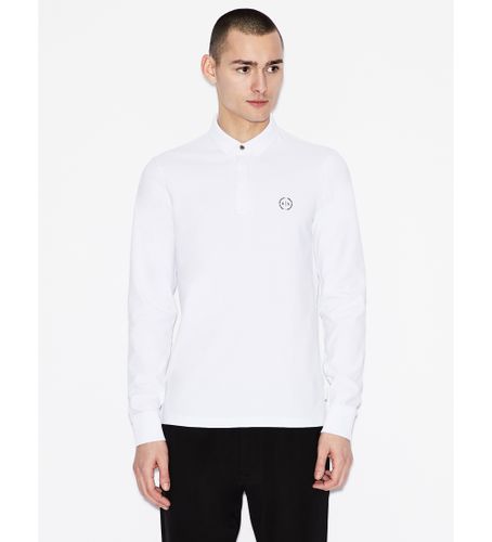 Til mænd. 8NZF79ZJ81Z1100 Langærmet poloshirt i bomuld (S), Casual, Lange ærmer - Armani Exchange - Modalova