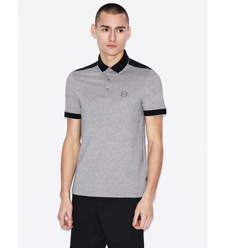 Til mænd. 8NZF76Z8M5Z1200 Bicolour poloshirt (L), Casual, Bomuld, Korte ærmer - Armani Exchange - Modalova