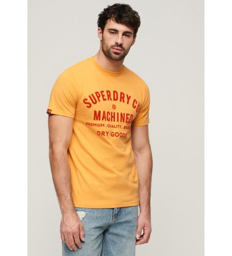 Til mænd. M1011906A Workwear grafisk T-shirt med flock (L), Casual, Korte ærmer, Bæredygtig, Genbrugsbomuld - Superdry - Modalova