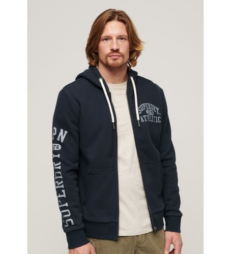 Til mænd. M2013580A Sweatshirt Athletic College navy (S), Casual, Bomuld, Lange ærmer, Bæredygtig - Superdry - Modalova