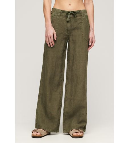 Til kvinder. W7011006A Lavtsiddende hørbukser (S), Casual, Linned - Superdry - Modalova