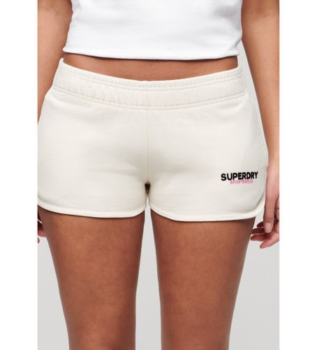 Til kvinder. W7110416A Sportswear Racer Shorts Off-White (S), , Casual, Bomuld - Superdry - Modalova