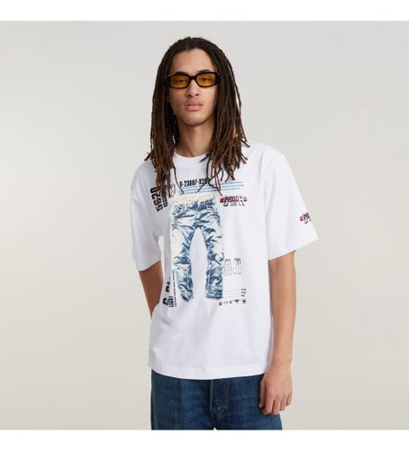 Til mænd. D24944-C784-G638 T-shirt Modelkit Print Boxy (S), Casual, Korte ærmer, Økologisk bomuld, Bæredygtig - G-Star - Modalova