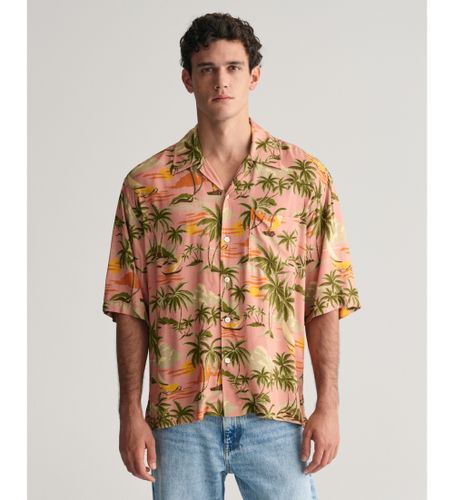 Til mænd. 3240077 Relaxed Fit kortærmet skjorte med Hawaii-print (L), Casual, Viscose, Korte ærmer - Gant - Modalova