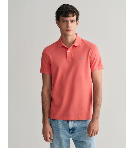 Til mænd. 2210 Pique polo shirt Regular Fit Shield coral (M), Casual, Bomuld, Korte ærmer - Gant - Modalova