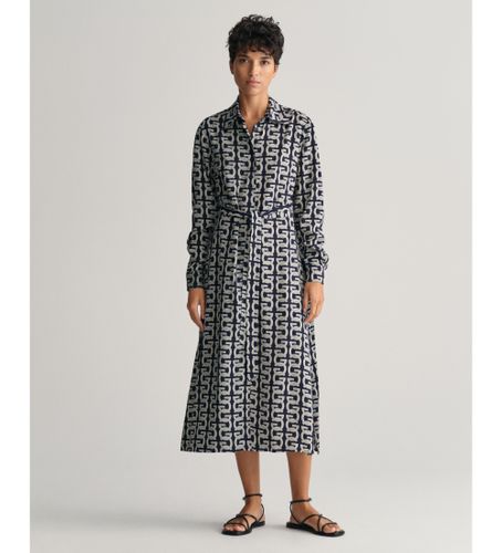 Til kvinder. 4503306 Skjortekjole G Mønstret navy (34), Casual, Viscose, Lange ærmer - Gant - Modalova