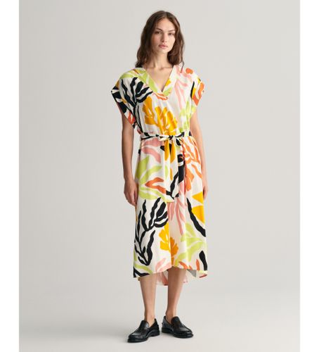 Til kvinder. 4503324 kjole med palmeprint (36), Casual, Viscose, Korte ærmer - Gant - Modalova