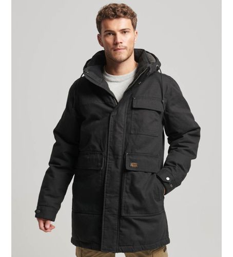 Til mænd. M5011745A Workwear parka med hætte, (S), Casual, Bomuld - Superdry - Modalova