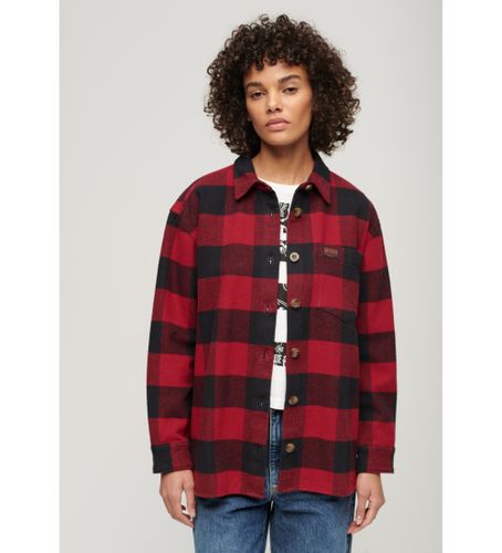 Til kvinder. W4010452A ternet flannel-overtrøje (XS), Casual, Bomuld, Lange ærmer, Økologisk bomuld, Bæredygtig - Superdry - Modalova