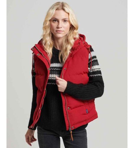 Til kvinder. W5010907A Quiltet vest med hætte Everest (XS), Casual, Nylon, Bæredygtig - Superdry - Modalova