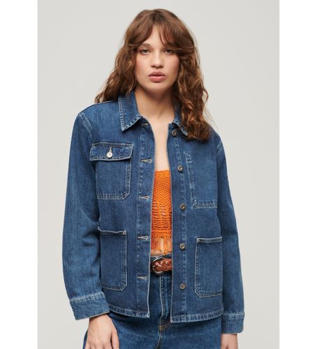 Til kvinder. W5011677A Denimjakke Chore (XS), Casual, Bomuld, Lange ærmer - Superdry - Modalova