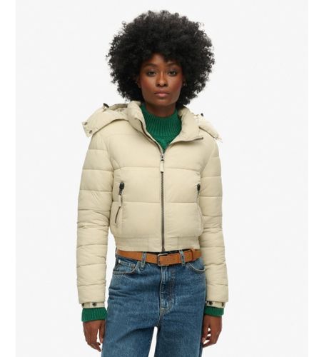 Til kvinder. W5011682A Kort jakke med hætte Fuji (XS), Casual, Bæredygtig, Genanvendt nylon - Superdry - Modalova