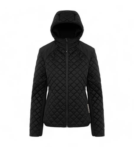 Til kvinder. 4238-2XQ Quiltet windbreaker-jakke med hætte, (42), Casual, Polyester - Colmar - Modalova