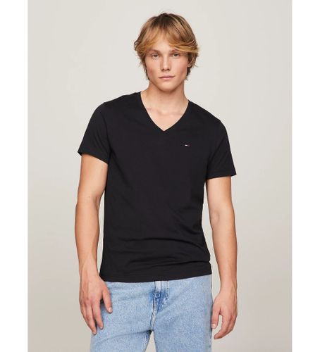 Til mænd. DM0DM04410 T-shirt med V-hals (XXL), Casual, Bomuld, Korte ærmer - Tommy Jeans - Modalova