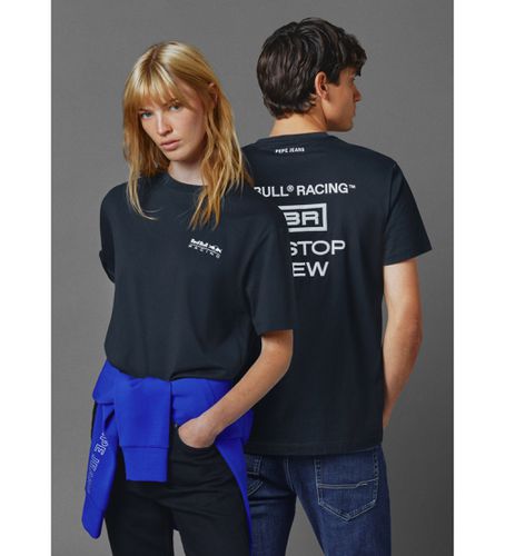 Unisex. RU500003 Rbr Pit Stop Crew navy (S), Casual, Bomuld, Korte ærmer, Blå - Red Bull Racing x Pepe Jeans - Modalova