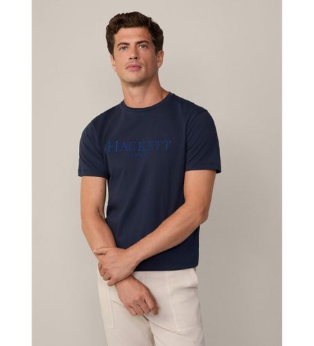 Til mænd. HM500841 Heritage Classic T-shirt navy (M), Casual, Bomuld, Korte ærmer, Blå - Hackett London - Modalova