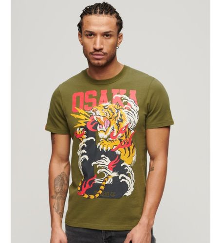 Til mænd. M1011968A Osaka 6 T-shirt (L), Casual, Bomuld, Korte ærmer - Superdry - Modalova