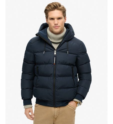 Til mænd. M5011904A Bomber Sports Puffer navy (XXL), Casual, Genanvendt polister, Blå - Superdry - Modalova