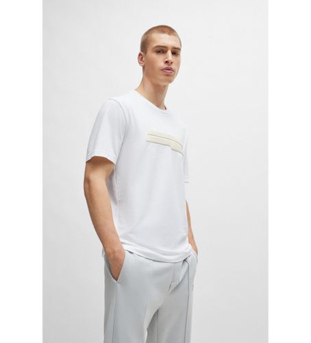 Til mænd. 50513004 ensfarvet T-shirt (M), Casual, Bomuld, Korte ærmer - BOSS - Modalova