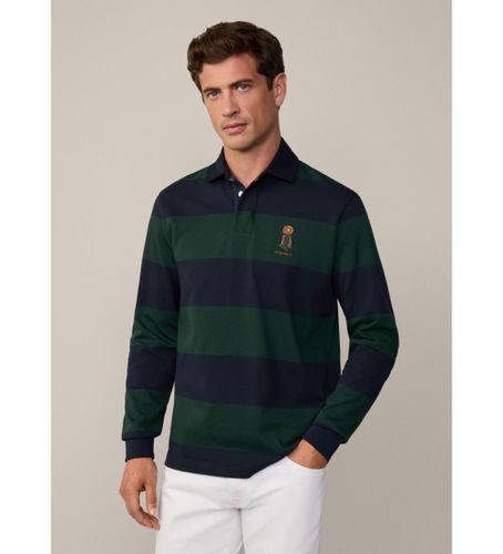 Til mænd. HM570832 Heritage Harry polo shirt , navy (XL), Casual, Bomuld, Lange ærmer, Blå - Hackett London - Modalova