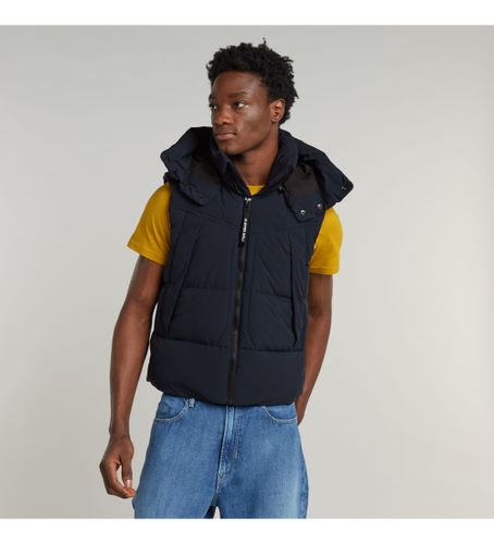 Til mænd. D25346-D518-C742 G- Whistler vatteret vest med hætte 2.0 marine (XS), Casual, Polyester, Genanvendt polister, Bæredygtig, Bl - G-Star - Modalova
