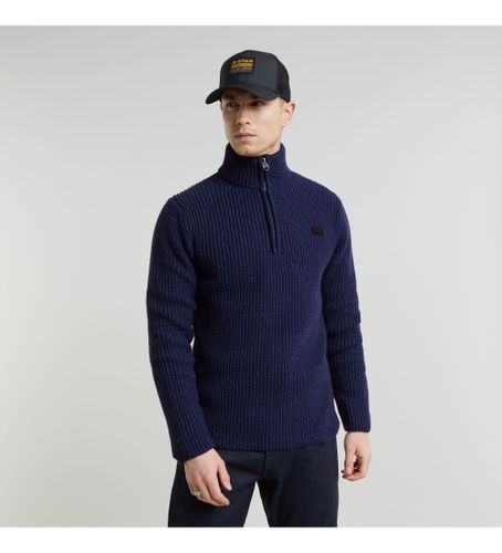 Til mænd. D25123-D754-1305 Sweatshirt med dobbelt krave navy (XS), Casual, Bæredygtig, Genanvendt nylon - G-Star - Modalova